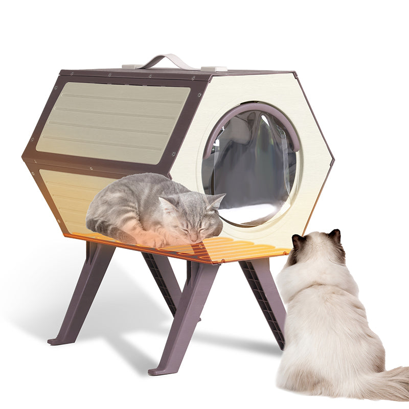 Heated cat house for winter hotsell