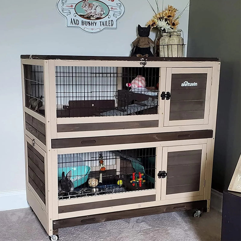Aivituvin-AIR34 Indoor and Outdoor Bunny Cage | Rabbit Hutch (Inner Space 14.1 ft²)