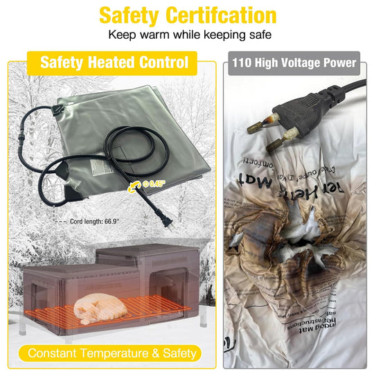 Aivituvin-AIR93-IN-HP Heated Insulated Cat House with Heated Pad | Removable Soft Liner