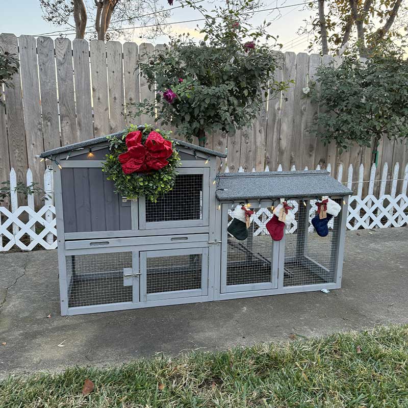 Aivituvin-AIR02 Rabbit Hutch | Easy Combine With Second Bunny Cage (Inner Space 10.4 ft²)
