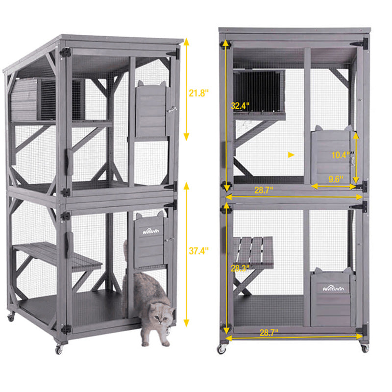 Aivituvin-AIR22 Cat House , Outdoor Cat Catio (Inner Space 13.2ft²)