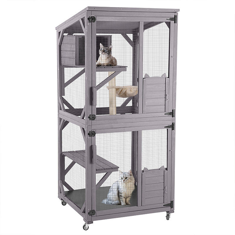キャットハウス Texsens Heated Cat House for Outside-Purple