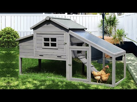 Aivituvin-AIR23-W Wooden Chicken Coop on Wheels for 2-3 Hens