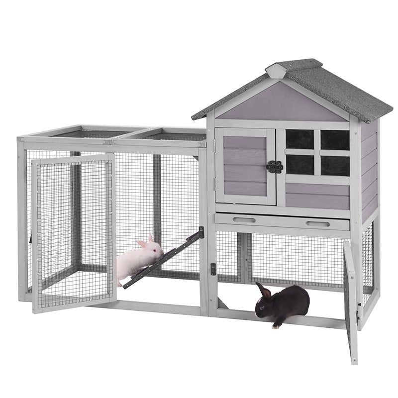 Aivituvin Big Bunny Cage Outdoor Two Story Rabbit Hutch