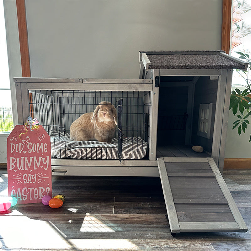 Aivituvin-AIR24 Rabbit Hutch | Bunny Cage (Inner Space 4.84ft²)