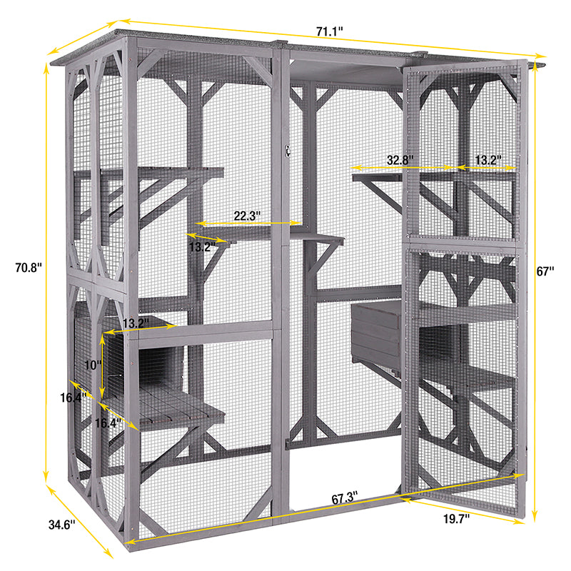 MEDEHOO-AIR37 Walk-in Extra Large Outdoor Cat Enclosure