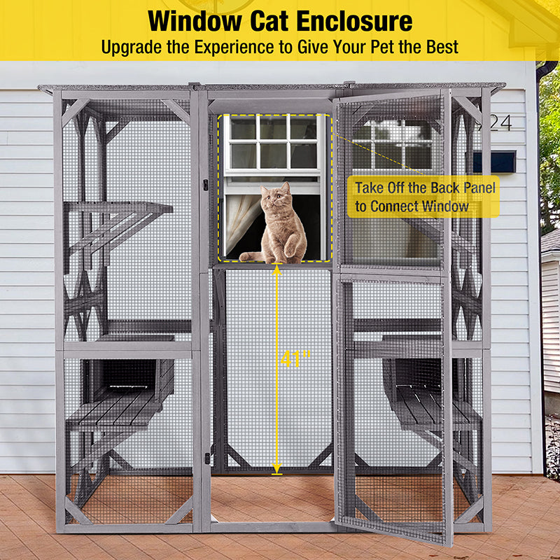 MEDEHOO-AIR37 Walk-in Extra Large Outdoor Cat Enclosure