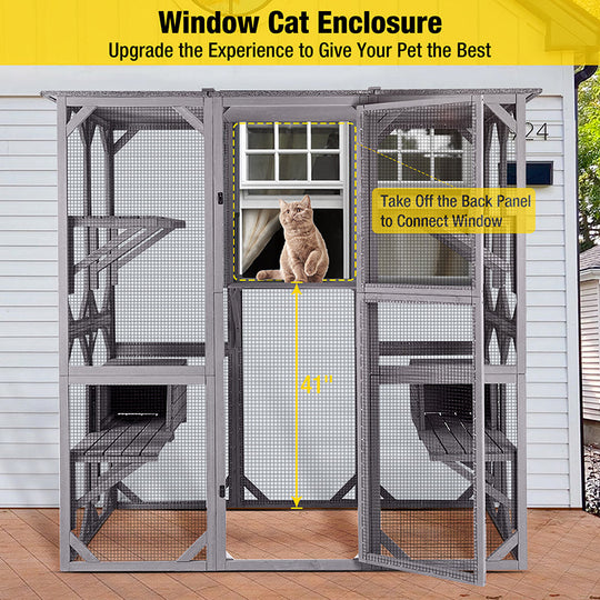 MEDEHOO-AIR37 Walk-in Extra Large Outdoor Cat Enclosure