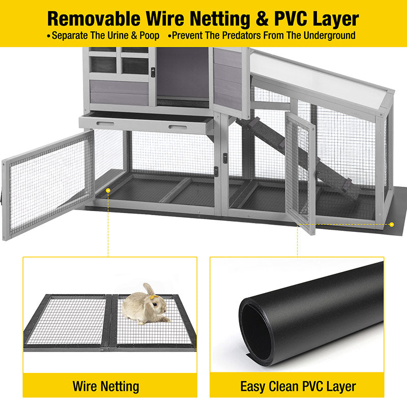 Outdoor and Indoor Rabbit Hutch