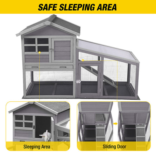 Outdoor and Indoor Rabbit Hutch
