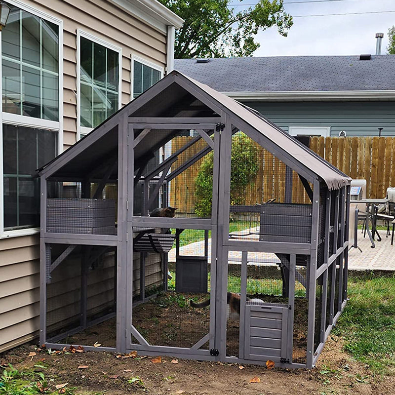 Aivituvin Outdoor Cat Enclosure,Large Outside Cat Run