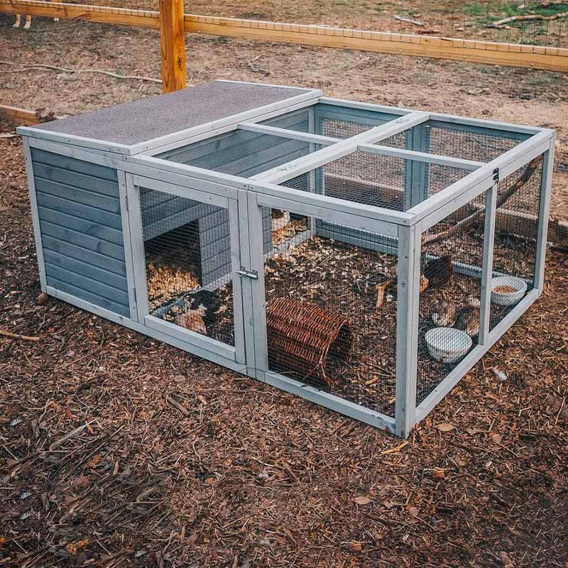 Aivituvin-AIR028 Large Chicken Coop With Run for 2-3 Quails,Ducks (Inner Space 17.46 ft²)