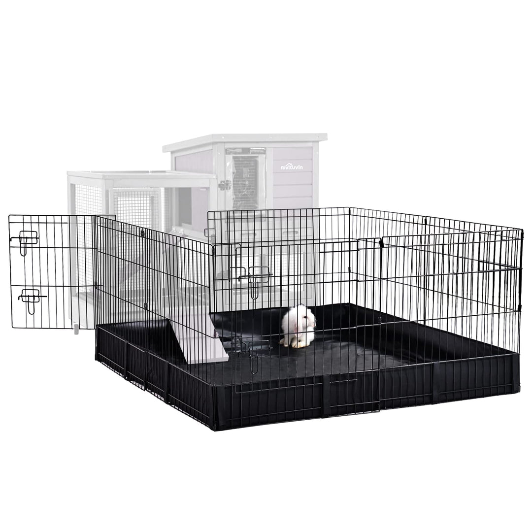 MEDEHOO Pet Playpen, Small Animal Playpen for Rabbits Hamsters Guinea Pigs Cage Exercise Pen and Enclosure Waterproof