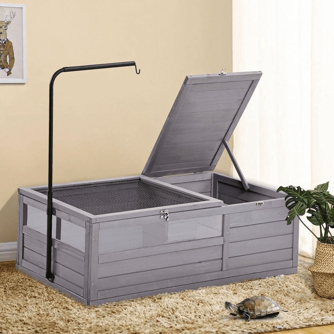 MEDEHOO Tortoise House Habitat Enclosure Turtle Cage for Small Animals