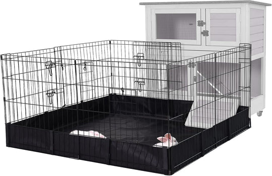BUTINGLALE Pet Playpen for Small Animal, Rabbit Cage with Waterproof Liner for Indoor &amp; Outdoor Use (Playpen Only) AIR71-77