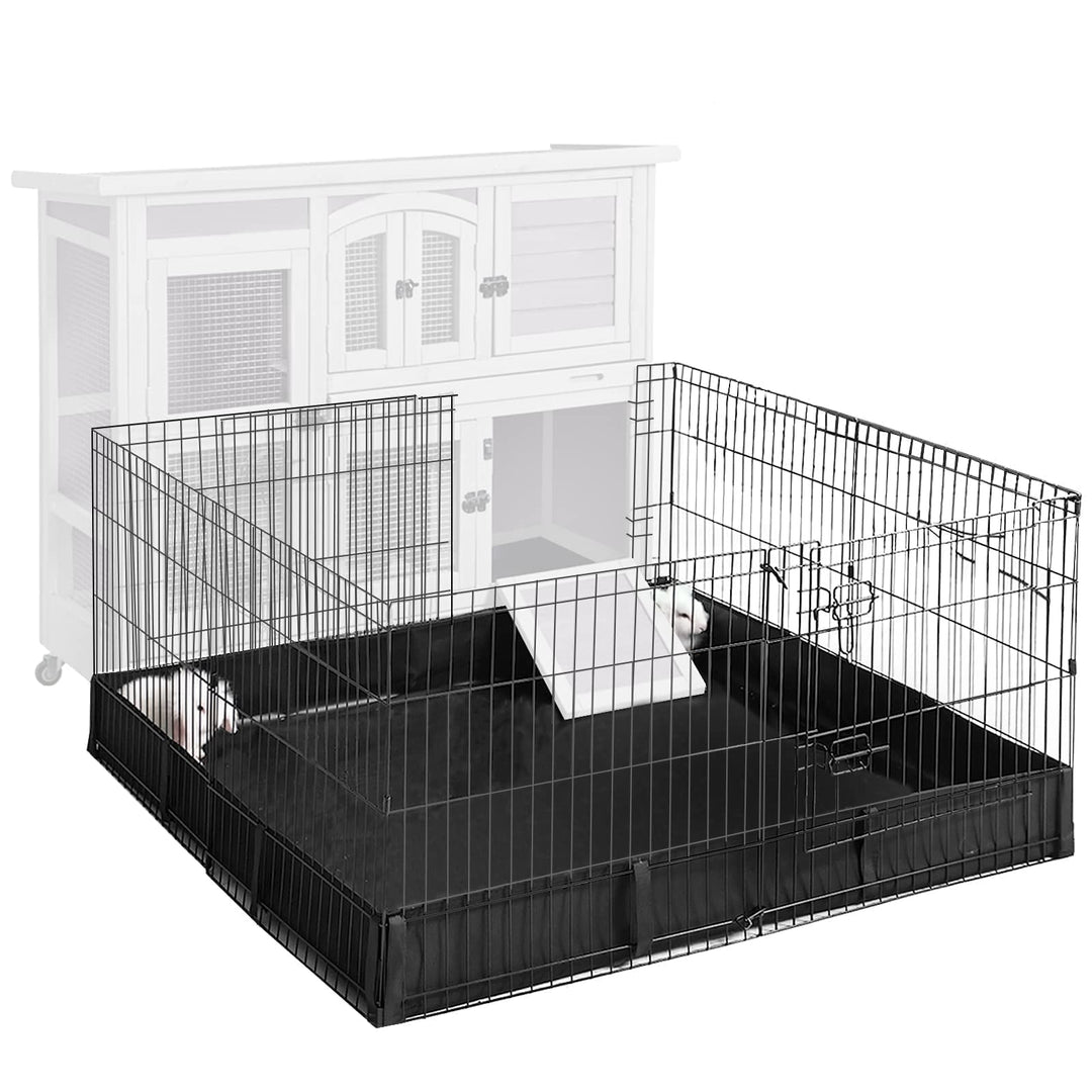 MEDEHOO Pet Playpen, Small Animal Playpen for Rabbits Hamsters Guinea Pigs Cage Exercise Pen and Enclosure Waterproof