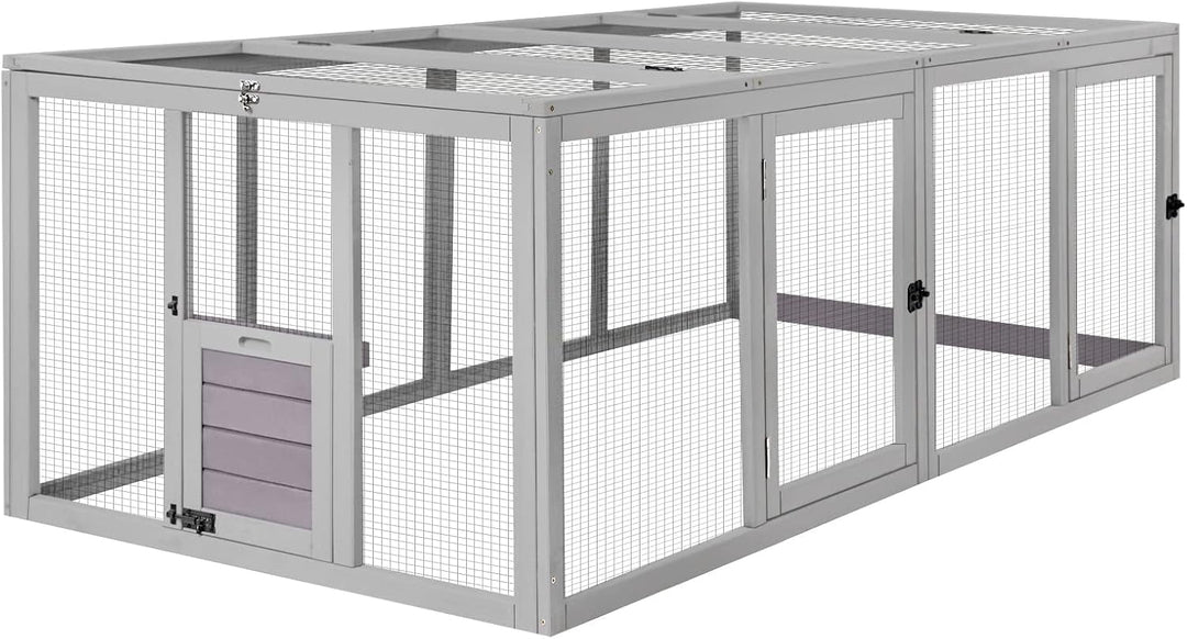 MEDEHOO Chicken Coop Run Extension Rabbit Enclosure Outdoor Duck Playpen 20.73 ft² AIR60-WM-59