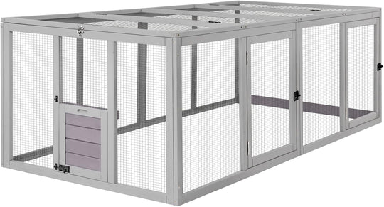 MEDEHOO Chicken Coop Run Extension Rabbit Enclosure Outdoor Duck Playpen 20.73 ft² AIR60-WM-59