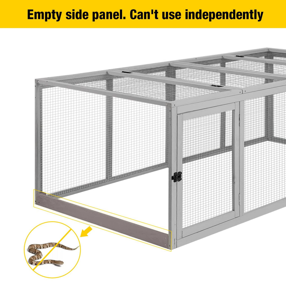 MEDEHOO 20.73 ft² Chicken Coop Extension Chicken Run Large Chicken Pen Rabbit Enclosure Duck House AIR60-WM-67