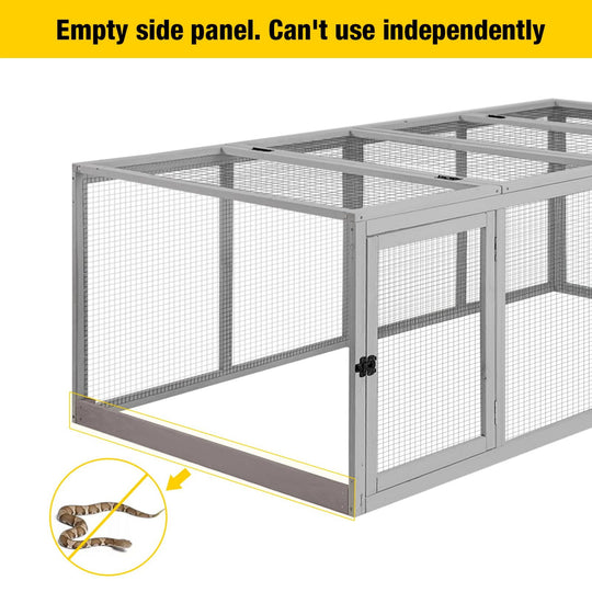 MEDEHOO 20.73 ft² Chicken Coop Extension Chicken Run Large Chicken Pen Rabbit Enclosure Duck House AIR60-WM-67