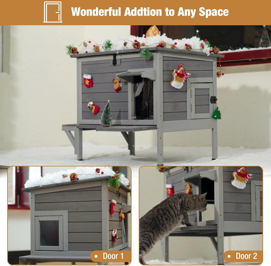 AIR91-G/F-ZJ Outdoor Cat House Insulated