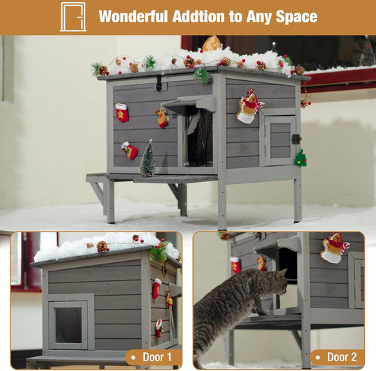 AIR91-G/F-ZJ Outdoor Cat House Insulated
