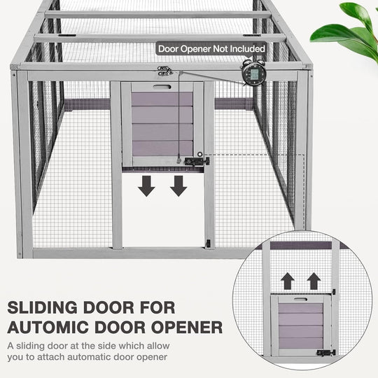 MEDEHOO Large Chicken Coop Run Extension-Durable Chicken Enclosure for Chicks, Ducks, Rabbits(20.73 Ft²) AIR60-WM2-67