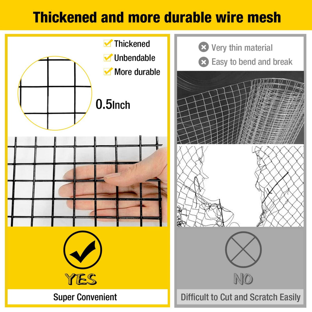 MEDEHOO Chicken Wire Chicken Fence Wire Mesh Netting Cages Animal Barrier Garden Aviary Plant Craft Projects