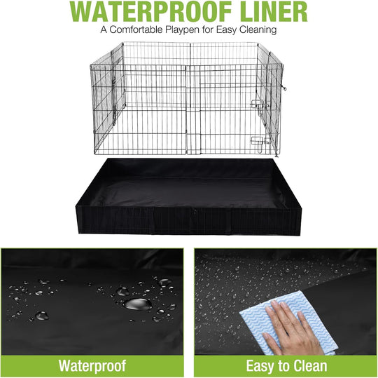 BUTINGLALE Pet Playpen for Small Animal, Rabbit Cage with Waterproof Liner for Indoor &amp; Outdoor Use (Playpen Only) AIR71-77