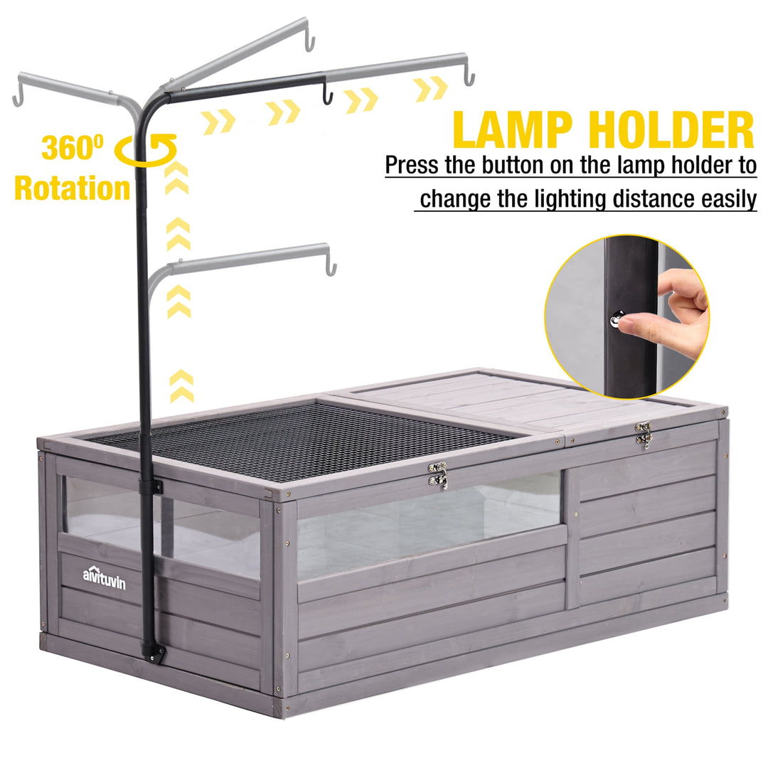 MEDEHOO Tortoise House Habitat Enclosure Turtle Cage for Small Animals