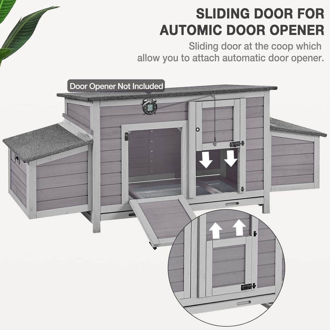 MEDEHOO Chicken Coop Large Expandable Chicken House for Outdoor with Two Nesting Box, Leakproof Pull-on Tray and UV-Resistant Roof Panel AIR69-Q-WM