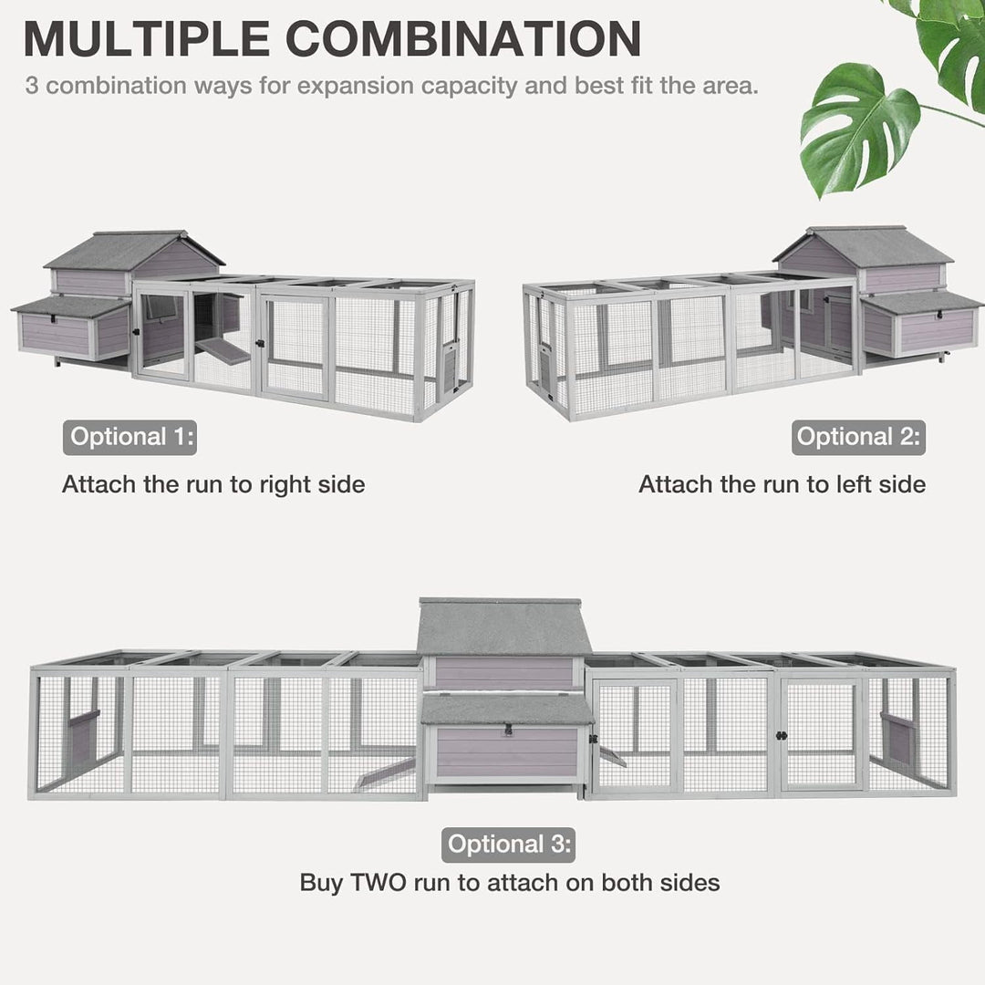 MEDEHOO Large Chicken Coop Run Extension-Durable Chicken Enclosure for Chicks, Ducks, Rabbits(20.73 Ft²) AIR60-WM2-67