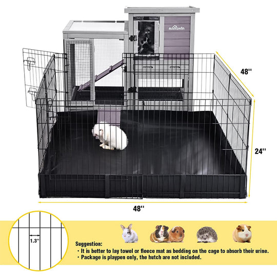MEDEHOO Pet Playpen, Small Animal Playpen for Rabbits Hamsters Guinea Pigs Cage Exercise Pen and Enclosure Waterproof