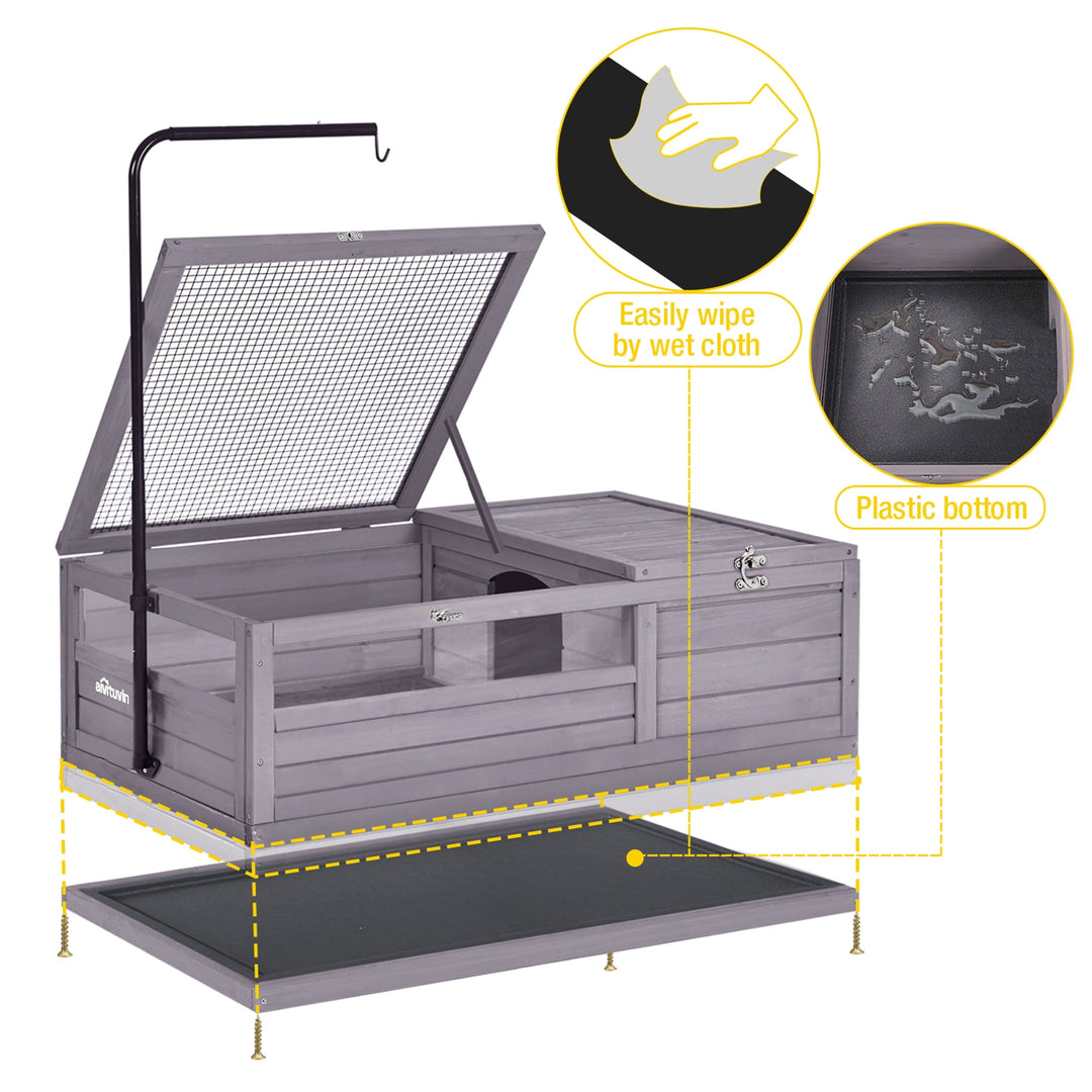 MEDEHOO Tortoise House Habitat Enclosure Turtle Cage for Small Animals