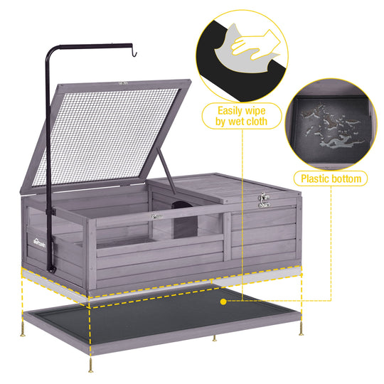 MEDEHOO Tortoise House Habitat Enclosure Turtle Cage for Small Animals