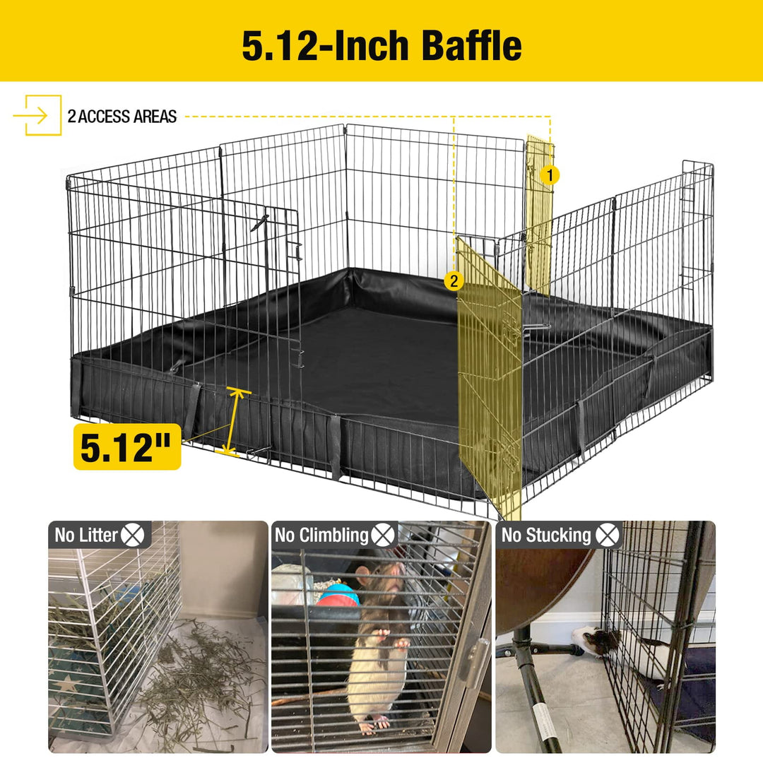 MEDEHOO Pet Playpen, Small Animal Playpen for Rabbits Hamsters Guinea Pigs Cage Exercise Pen and Enclosure Waterproof