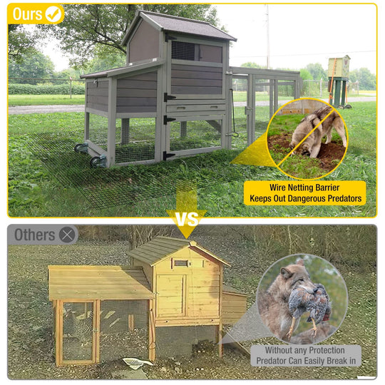 MEDEHOO Chicken Wire Chicken Fence Chicken Wire Mesh Netting Animal Barrier