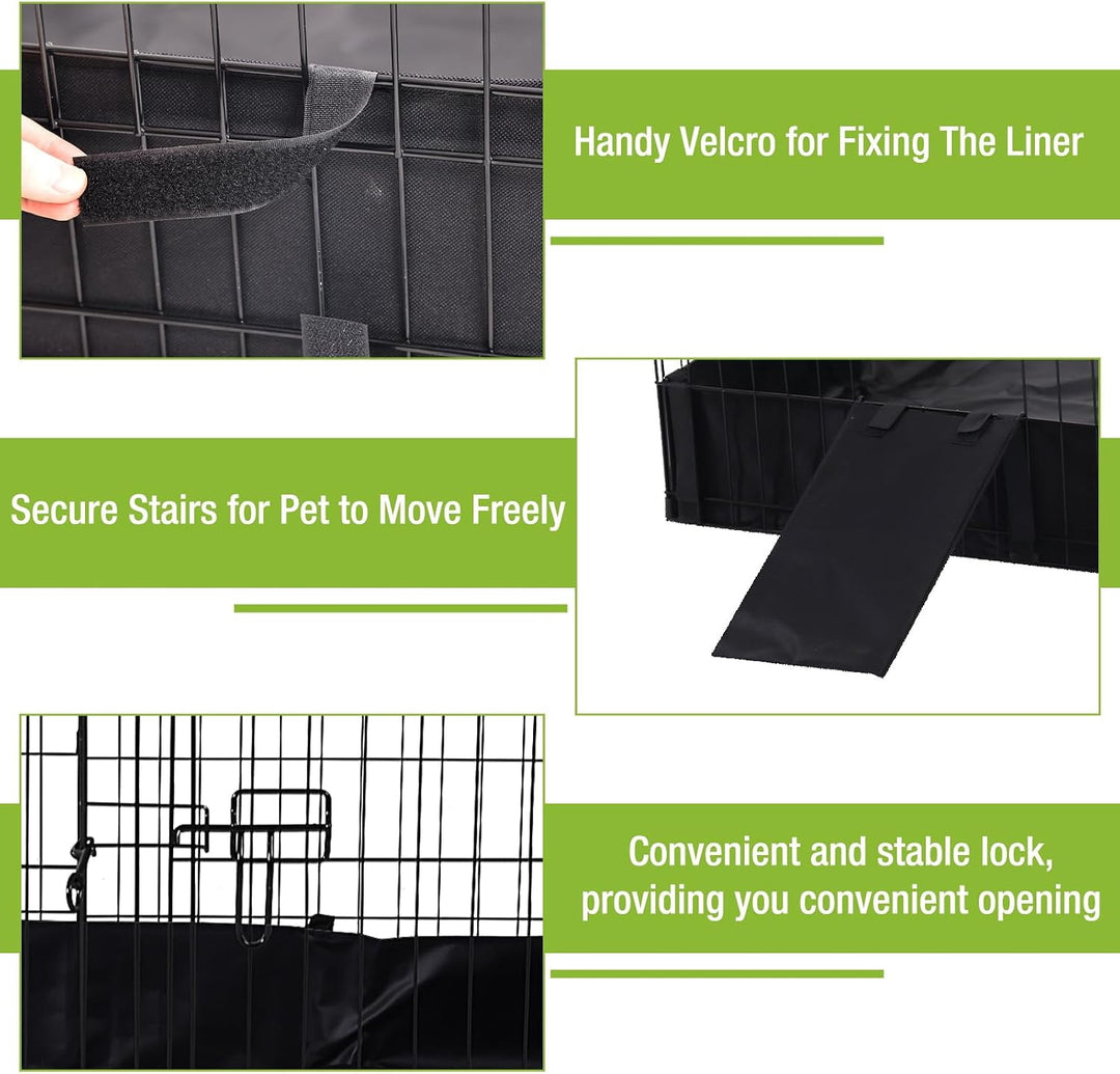MEDEHOO Pet Playpen for Small Animal, Rabbit Playpen with Waterproof Liner for Indoor &amp; Outdoor Use (Playpen Only)