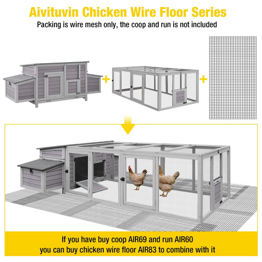 MEDEHOO Chicken Wire Chicken Fence Wire Mesh Netting Cages Animal Barrier Garden Aviary Plant Craft Projects