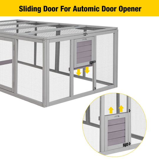 MEDEHOO 20.73 ft² Chicken Coop Extension Chicken Run Large Chicken Pen Rabbit Enclosure Duck House AIR60-WM-67