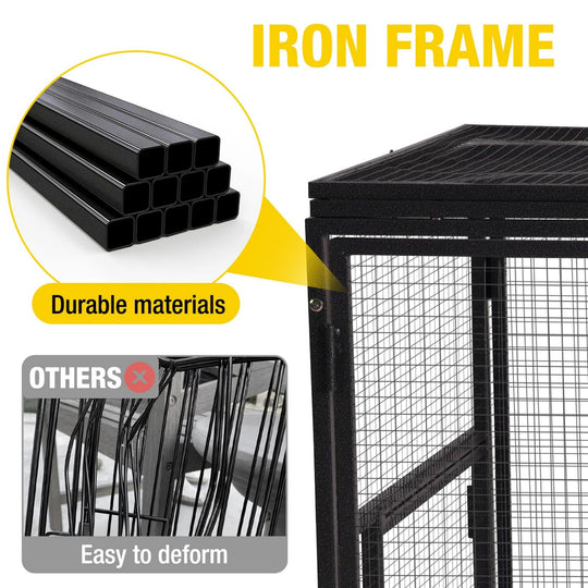 MEDEHOO Chicken Run Extension for Chicken Coop Large Metal Frame Expanded Enclosure AIR29-WM-32