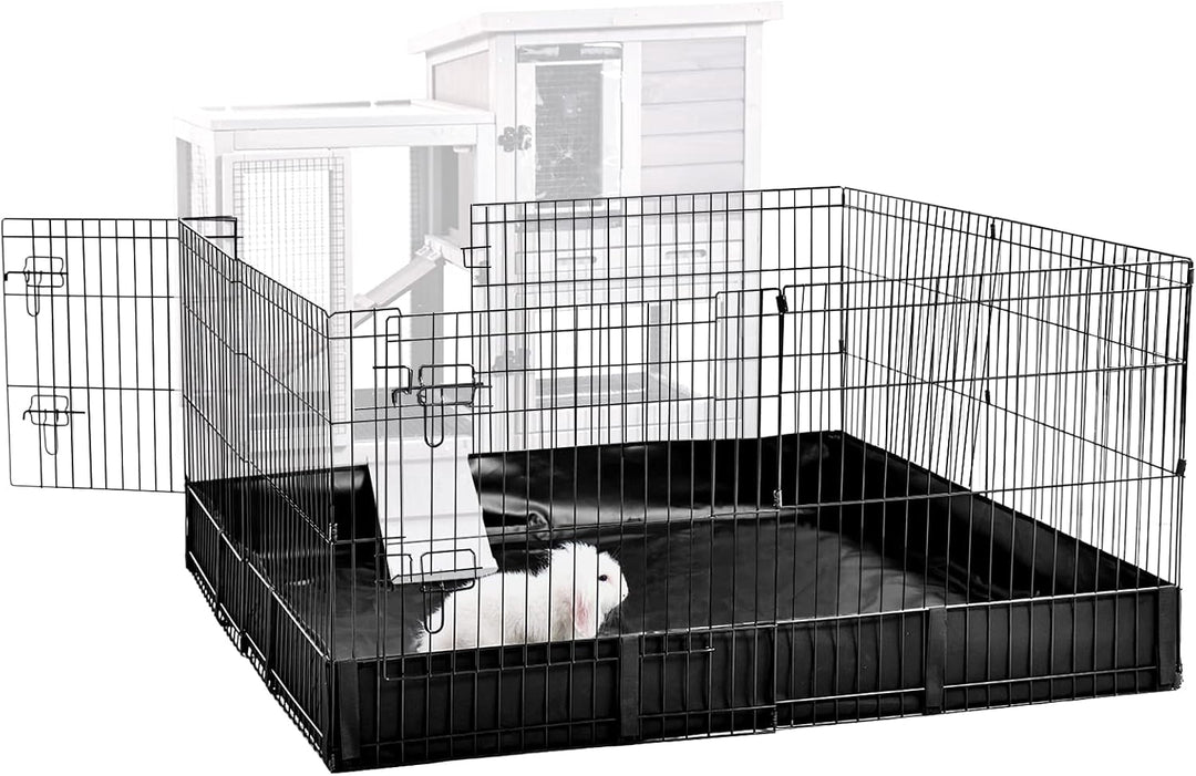MEDEHOO Pet Playpen for Small Animal, Rabbit Playpen with Waterproof Liner for Indoor &amp; Outdoor Use (Playpen Only)
