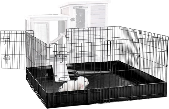MEDEHOO Pet Playpen for Small Animal, Rabbit Playpen with Waterproof Liner for Indoor &amp; Outdoor Use (Playpen Only)
