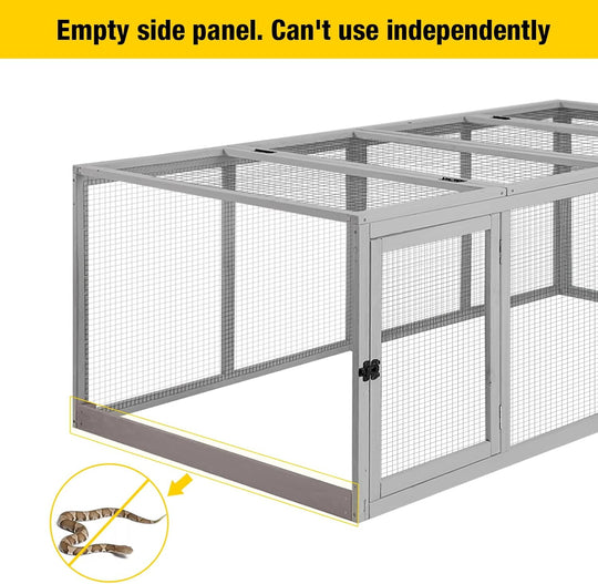 MEDEHOO Chicken Coop Run Extension Rabbit Enclosure Outdoor Duck Playpen 20.73 ft² AIR60-WM-59