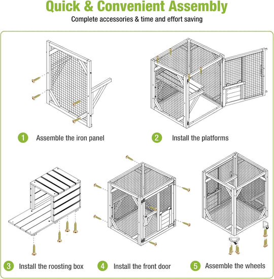 MEDEHOO Catio Outdoor Cat Enclosure with Wheels, Outdoor Cat House with Weatherproof Roof, 3 Platforms, Large Window Catio Portable Cat Cage Indoor for 2-3 Cats, 23.4" D x 24.5" W x 62.8" H - Grey AIR22-M-1-WM