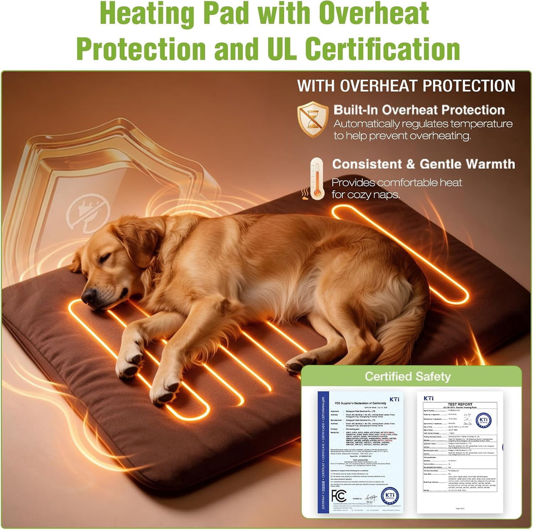 MEDEHOO Extra Large Heated Dog House Outdoor Insulated for Outside Dogs with Heating Pad Heating Pad for Cold Weather AIR63-IN-K-WM