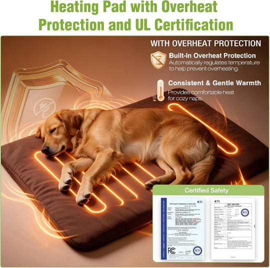 MEDEHOO Extra Large Heated Dog House Outdoor Insulated for Outside Dogs with Heating Pad Heating Pad for Cold Weather AIR63-IN-K-WM