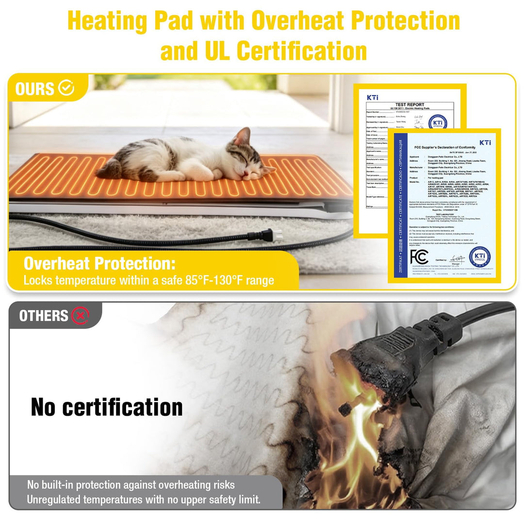 MEDEHOO Larger 2-Story Heated Cat House for Outside Waterproof Cat Shelter with Insulated Liner Keep Warm in Winter Indoor Cat Cage with Waterproof Roof,Heated Pad Include