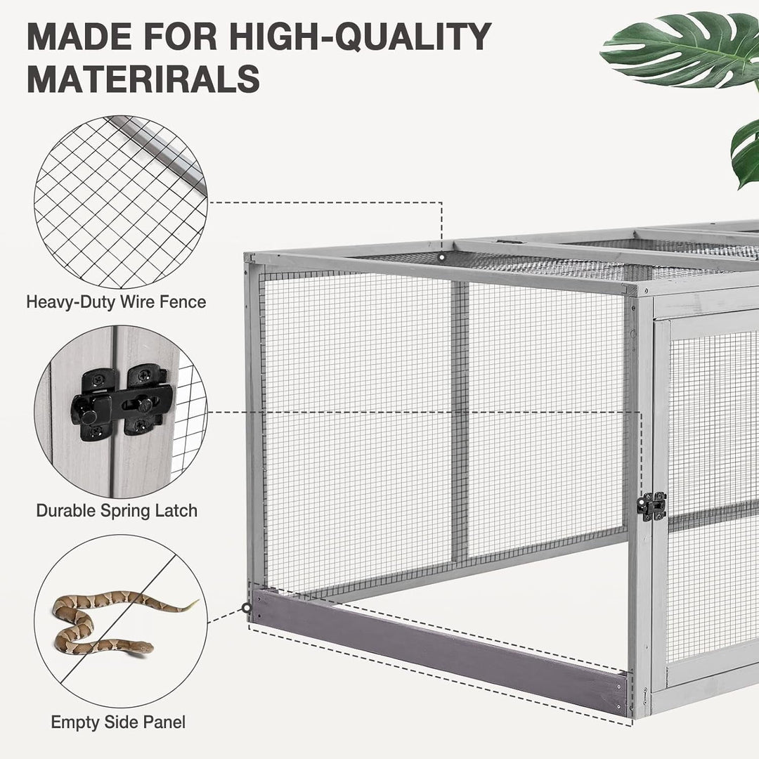 MEDEHOO Large Chicken Coop Run Extension-Durable Chicken Enclosure for Chicks, Ducks, Rabbits(20.73 Ft²) AIR60-WM2-67