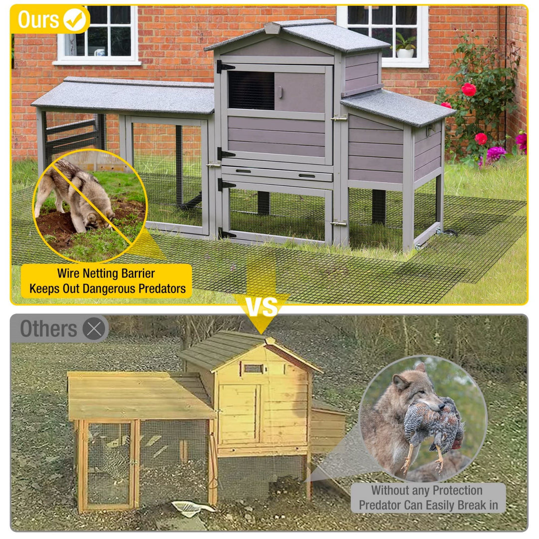 MEDEHOO Chicken Wire Chicken Fence Chicken Wire Mesh Netting Animal Barrier